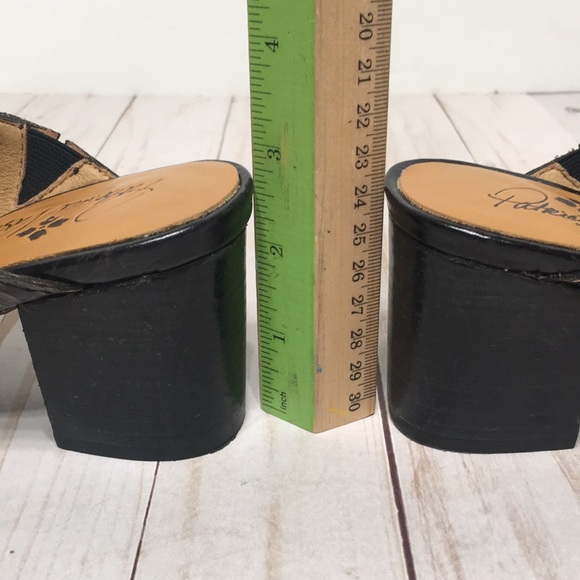 Patricia Nash mule gray black floral block heel size 6 - Picture 8 of 8